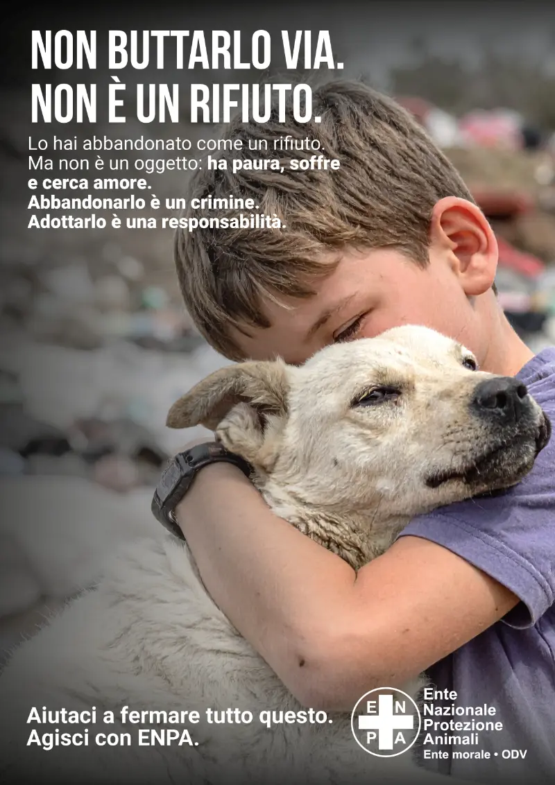 Campagna ENPA 2026 contro l'abbandono di animali